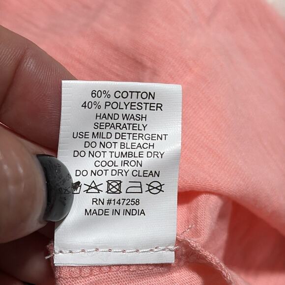 Simply Southern womens large high elastic waist tiered short skirt light orange - Picture 5 of 10